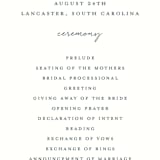 "Hydrangea Frame" - Wedding Programs in Periwinkle by Susan Moyal - Detail