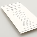 "Engraved names" - Wedding Programs in Burgundy by Stacey Meacham - Detail