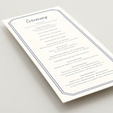 "Deluxe" - Wedding Programs in Blueberry by Carolyn MacLaren - Detail