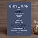 "Down by the Sea" - Wedding Programs in Marine by Sandra Picco Design - Front