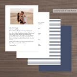 "Down by the Sea" - Wedding Programs in Marine by Sandra Picco Design - Back of Card Options