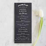 "Alabaster Florals" - Wedding Programs in Slate by Jennifer Wick - Front