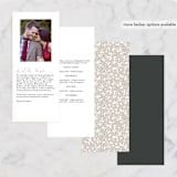 "Alabaster Florals" - Wedding Programs in Slate by Jennifer Wick - Back of Card Options