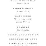 "Always" - Wedding Programs in Blush by Susan Brown - Detail