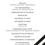 "Desenfadado" - Wedding Programs in Black Ink by Aspacia Kusulas - Detail