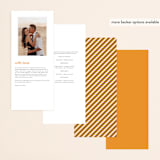"Minimalist Display" - Wedding Programs in Tangerine by Nam Bourassa - Back of Card Options