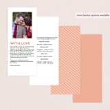 "Palm" - Wedding Programs in Salmon by Lauren Chism - Back of Card Options