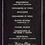 "Slated Forever" - Wedding Programs in Chalkboard by GeekInk Design - Detail