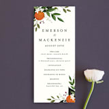 "Orange Blossoms" - Wedding Programs in Pearl by Susan Moyal - Front