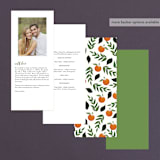 "Orange Blossoms" - Wedding Programs in Pearl by Susan Moyal - Back of Card Options