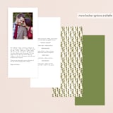 "English Countryside" - Wedding Programs in Moss by Design Lotus - Back of Card Options