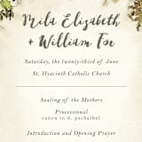 "English Countryside" - Wedding Programs in Moss by Design Lotus - Detail