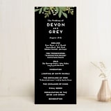 "Laurel of Greens" - Wedding Programs in Midnight by Jennifer Wick - Front