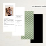 "Laurel of Greens" - Wedding Programs in Midnight by Jennifer Wick - Back of Card Options