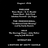 "Laurel of Greens" - Wedding Programs in Midnight by Jennifer Wick - Detail