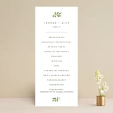 "Leaf Arc" - Wedding Programs in Sage by Ariel Rutland - Front