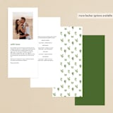 "Leaf Arc" - Wedding Programs in Sage by Ariel Rutland - Back of Card Options