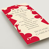 "Pair of Hearts from Disney's Alice In Wonderland" - Wedding Programs in Ruby by Baumbirdy - Detail