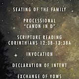 "Starry, Starry Night" - Wedding Programs in Shadow by Elly - Detail