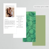 "Tropical Foliage" - Wedding Programs in Fern by Hooray Creative - Back of Card Options