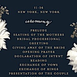 "Peonies & Berries" - Wedding Programs in Winter White by Susan Moyal - Detail