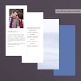 "Watercolour Stripe" - Wedding Programs in Azure by Bethan - Back of Card Options