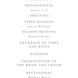 "Watercolour Stripe" - Wedding Programs in Azure by Bethan - Detail