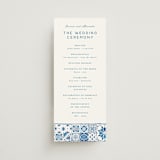 "watercolor tile" - Wedding Programs in Navy by Anastasia Makarova - Front