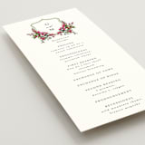 "Romantic Florals" - Wedding Programs in Peony by Susan Moyal - Detail