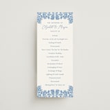 "Porcelain Floral" - Wedding Programs in Porcelain by Elly - Front