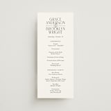 "Grand Scale" - Wedding Programs in Caviar by Olivia Raufman - Front