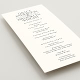 "Grand Scale" - Wedding Programs in Caviar by Olivia Raufman - Detail