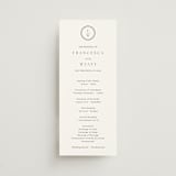 "Circle monogram" - Wedding Programs in Cotton by Stacey Meacham - Front