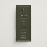 "refined" - Wedding Programs in Deep Olive by Nicole Walsh - Front