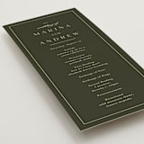 "refined" - Wedding Programs in Deep Olive by Nicole Walsh - Detail