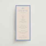 "Threaded" - Wedding Programs in Canopy by Pixel and Hank - Front