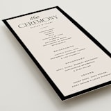 "Threaded" - Wedding Programs in Suit by Pixel and Hank - Detail