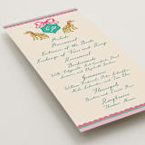 "Whimsical Hand Illustrated Crest" - Wedding Programs in Peony by Jackie Crawford - Detail