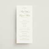 "Chic Script" - Wedding Programs in Garden by Kelly Schmidt - Front