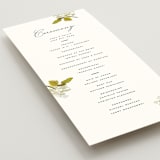 "Limelight" - Wedding Programs in Linen by Olivia Kanaley Inman - Detail