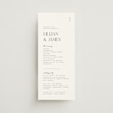 "Clarity" - Wedding Programs in Diamond by Heather Cairl - Front