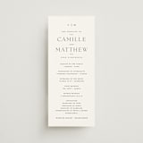 "Gwenyth" - Wedding Programs in Onyx by Kristie Kern - Front