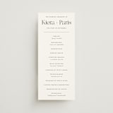 "Embellished Note" - Wedding Programs in Tuxedo by tuldok - Front