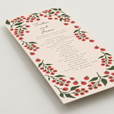 "Cherry Tomatoes" - Wedding Programs in Tomato by Katharine Watson - Detail
