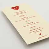 "Big Heart Wedding" - Wedding Programs in Cherry by Ani Somi - Detail