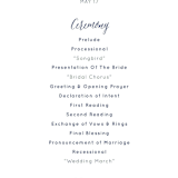 "Watercolor Wreath" - Wedding Programs in Grapefruit by Yao Cheng Design - Detail