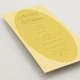 "Bloom" - Wedding Programs in Caribbean Citrus by Morgan Kendall - Detail