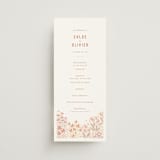 "Floral Border" - Wedding Programs in Peach by Pippa Shaw - Front