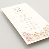 "Floral Border" - Wedding Programs in Peach by Pippa Shaw - Detail