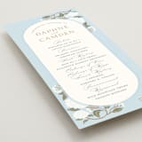 "Hydrangea Garden" - Wedding Programs in Sky by Susan Zinader - Detail